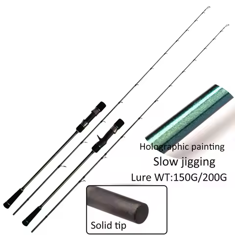 1.83m 1.96m slow jigging fishing rod max 150g 200g solid tip fishing rods