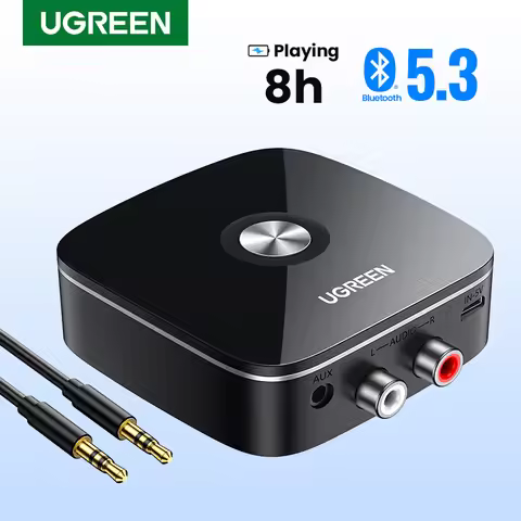UGREEN AUX RCA Bluetooth for Home Stereo System, HiFi 3.5mm RCA Bluetooth for Old Stereo Receiver