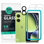 IBYWIND Tempered Glass Screen Protector For OnePlus Nord CE 3 Lite 5G(2Pcs),1 Camera Lens Protector,1 Backing Carbon Fiber Film,Easy Install