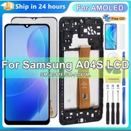 Original For A04 A04S with Frame, for Samsung Galaxy A04s A04e A045 A042 A047 Lcd Display Digitizer 