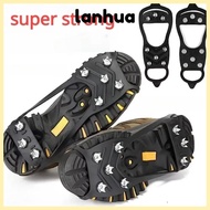 LANHUA 1 Pair Ice Gripper Spike, Anti-Slip Spike Shoes Crampons,  5/8 Teeth Universal Spike Grips Cl
