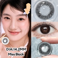 [Miss 0-6 độ] Cặp Kính áp tròng Black sử dụng 6 tháng 14.2mm Mystic Eyes làm cho đôi mắt to hơn