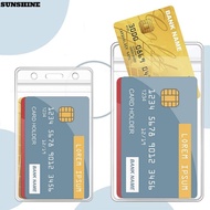 SUNSHINE 10Pcs/Pack Card Cover, Vertical / Horizontal Version Plastic Card Clip, Durable Waterproof 