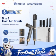 Simplus Pink 5 In 1 Hair Dryer Brush | Multifunctional Styler丨Foldable Design | 300 Million Negative