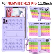 For NUMVIBE H13 Pro 11.0'' 2025 Kids Safety Soft Silicone Case H13 Pro Fun Bubble Tablet Stand Case