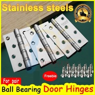 2PCS Door Bisagra Stainless Steel Door Hinges Thickness Bearing Door Hinges With Stainless Screw
