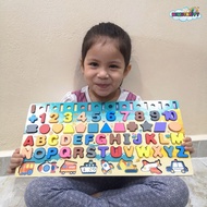 Edutoys- 7in1 Matching Block ABC, 123, Shapes & Transport Puzzle