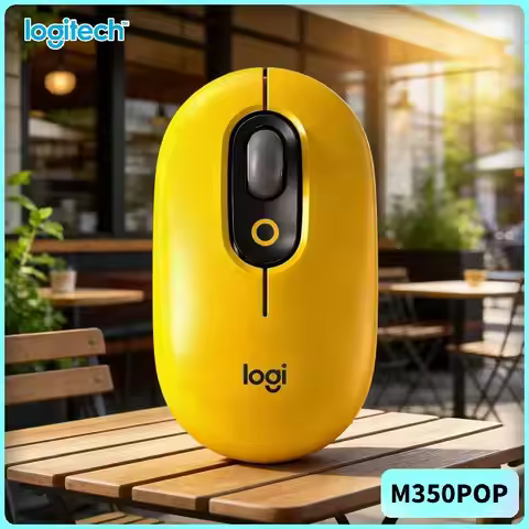 Slim Logitech M350 POP Mouse Silent Touch Recycled Plastic Bluetooth for Windows 11 Pro Home Edition