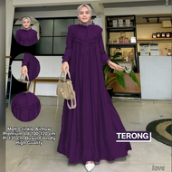 (Model Elegan !!) Gamis Ungu Terong Polos Jumbo / Gamis Warna Ungu Terong Tua / Gamis Terbaru Warna