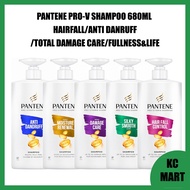 PANTENE PRO-V SHAMPOO 680ML HAIRFALL/ANTI DANRUFF/TOTAL DAMAGE CARE/FULLNESS&LIFE