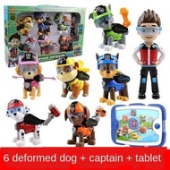 8Pcs/set New Genuine Paw Patrol Toys Full Set Paw Patrol Deformable Six Dogs One Captain Ryder Set with Tablet Dog Patrol Police Puppy Chase Skye Zuma Rubble Rocky Anime Figurine Action Figures Model Toys Kids Gifts 201T 23620 MOBILE