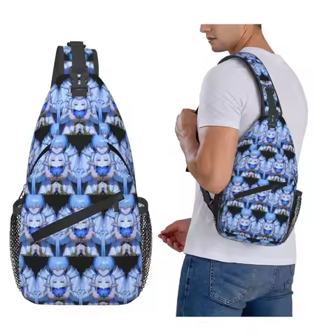 Frieren Beyond Journey's End Anime Chest Bag Men Sling Crossbody Backpack Chest Bag Travel Hiking Da