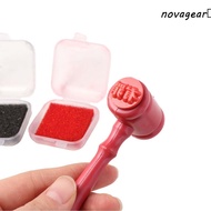 NOVAGEAR​ Judge Stamp Hammer, Inkpad Tool Toy Wooden Hammer, Notebook Stamp Decoration Red Portable 