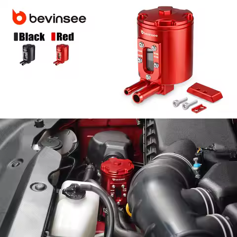 BEVINSEE Aluminium Power Steering Reservoir for Toyota FJ Cruiser 2010-2014, for Toyota 4Runner 2010