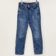 Levi's 514 denim pants/jeans, vertical fading, indigo, size W29, vintage.