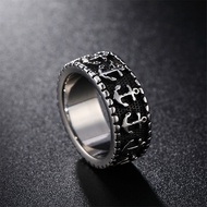 Mens Creative Titanium Steel Ring 316l Stainless steel vintage Anchor Band Ring Jewelry