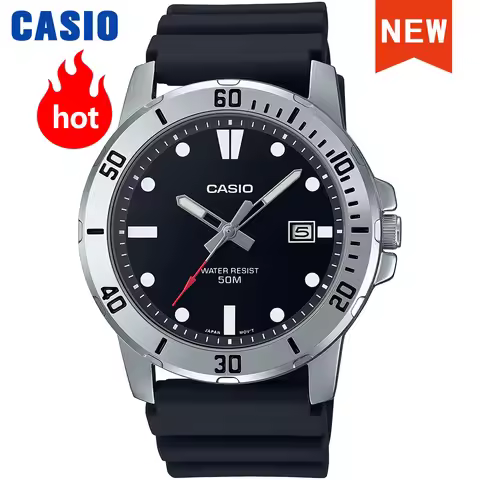 Casio watch for men business fashion resin strap atmospheric waterproof MTP-VD01-1E