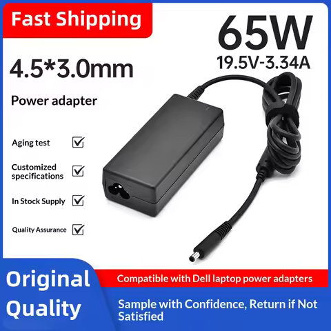 19.5V 3.34A 65W 4.5*3.0mm For Dell Adapter Charger Inspiron 15 5558 3551 3552 5551 5559,Laptop AC Ad