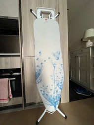 Brabantia White Folding Ironing Board with Blue Floral Pattern