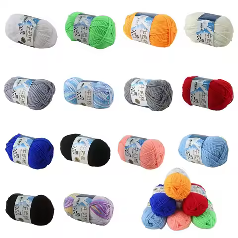 5 Strand Of Milk Cotton Medium-coarse Cotton Yarn Acrylic Yarn Knitting Crochet Yarn Wool Medium-coa