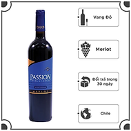 Rượu vang Passion Merlot 750ml 13.5%