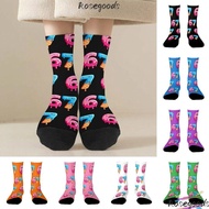 ROSEGOODS 67 Meme Crew Long Socks, Warm Breathable 67 Meme Ice Cream Socks, Funny Lightweight Cartoo