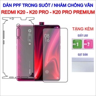 PPF stickers for Redmi K20, K20 Pro, K20 Pro Premium with full back, screen
