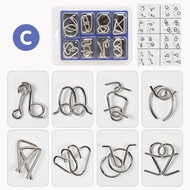 LAKOE ของเล่น เกมปริศนา ทดสอบไอคิว จิ๊กซอว์ลวดโลหะ 8 ชิ้น iq puzzle