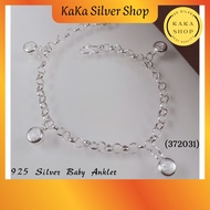 Original 925 Silver Baby Anklet 4 Smile Bell For Kids (1 PCS) | Gelang Kaki 4 Loceng Budak Perak 925