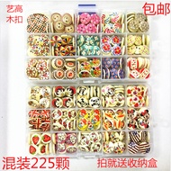 Painted Wooden Buttons Mixed diy Accessories Decorative Buttons Sweater Buttons Shirt Buttons Wooden