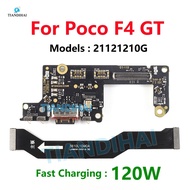 For Xiaomi Poco F4 GT USB Charging Board Connector Plug Port Charger Dock Main Board SUB Flex Cable 