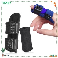 TEALY Finger Support Splint, Hand Brace Comfort Finger Guard Sleeve, Portable Breathable Relieve Pain Protective Gear Finger Splint