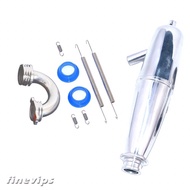 Aluminum Exhaust Pipe Tubing & Header for 1/8 Nitro Gas Engine RC Car Buggy /HSP, Hobao, SH, VX, GO 