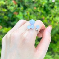 天然翡翠 緬甸 A玉 玉鐲 • 18k白金紫羅蘭繽紛汽球鑽石戒指
