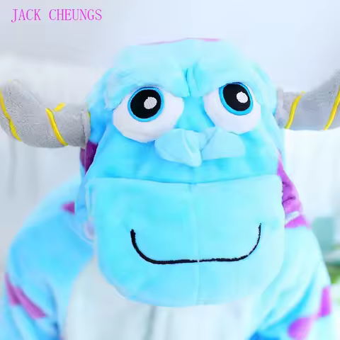Monster Sulley Sullivan Adult Kigurumi Onesies Pajamas Cartoon Animal Costume Unisex Halloween Anime