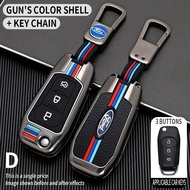 For Ford Territory Ranger T6 T7 WL Fiesta Everest Remote Car Key Cover Metal Key Fob Shell Accessori