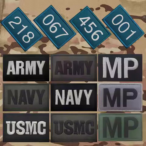 NAVY USMC Patch Motif Embroidered Tactical Patches Stickers On Clothing With Hook And Loop