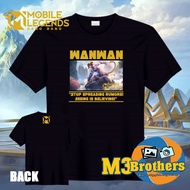 WANWAN Mobile Legends Cotton Shirt / ML Shirt / MLBB Shirt / CVC Cotton Shirt / Mobile Gaming Shirts