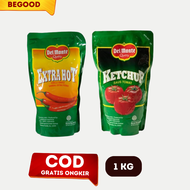 Delmonte Saus Tomat dan extrahot 1 kg saus ketchup delmonte cod gratis ongkir saus sambal extra hot