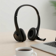 Logitech H390 Wired Stereo Headset, Dual USB/USB-C, Noise Cancelling Microphone, Comfortable for Lap