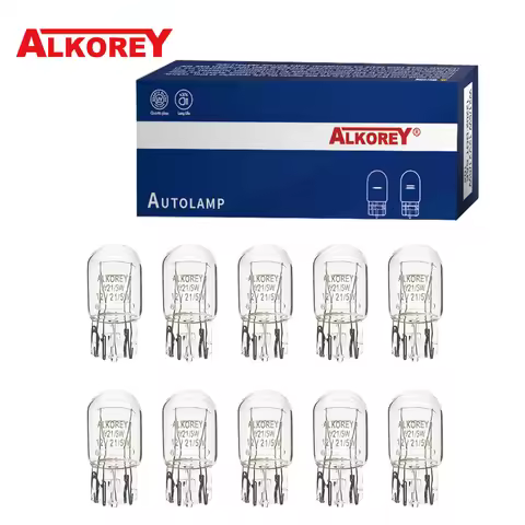 Alkorey 10 Pcs T20 7440 7443 W21W W21/5W 12V 21W 21/5W Warm White Daytime Car Halogen Running Lights
