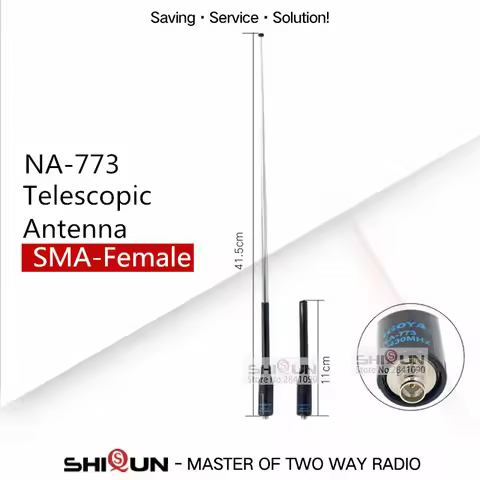 Flexible Nagoya NA-773 SMA Female Walkie Talkie Antenna for BaoFeng UV-5R UV-82 BF-888S Dual Band VH