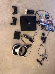 Ps4 Pro 1TB, PSVR, PS4 controllers, MOVE controllers
