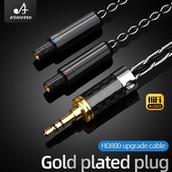 Hi-end OCC Silver Plated Core HiFi HD800 Headphone Cable 3.5/2.5/4.4mm Balanced Earphone Cable for H