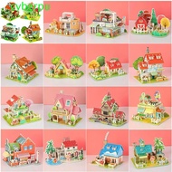 CYBERPULSE Building 3D Puzzle, 3D Puzzle Assembly Building Blocks DIY House Model Puzzle, 3D Puzzle 
