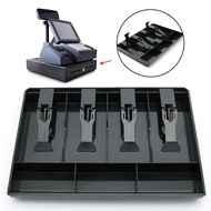 4 Grid Cash Register Tray Ho Money Box ABS Coin Drawer Classify Organizer Replacement Shop Cashier With Clip Supermarket