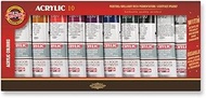 KOH-I-NOOR 01627S1002KS Set, Acrylic Color, 0.2 x 1.4 fl oz (8 + 2 x 40 ml), 10 in Set