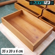 Wooden Tray 35x20x6 cm Full Wooden Tray (WTV-30)