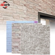 {DRHT} 10pcs 3D Tile Brick Wall Sticker Self-adhesive Waterproof Foam Panel