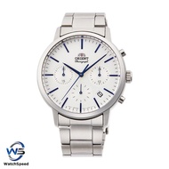 Orient RA-KV0302S00C Quartz Contemporary Chronograph White Blue Japan Made Watch RA-KV0302S